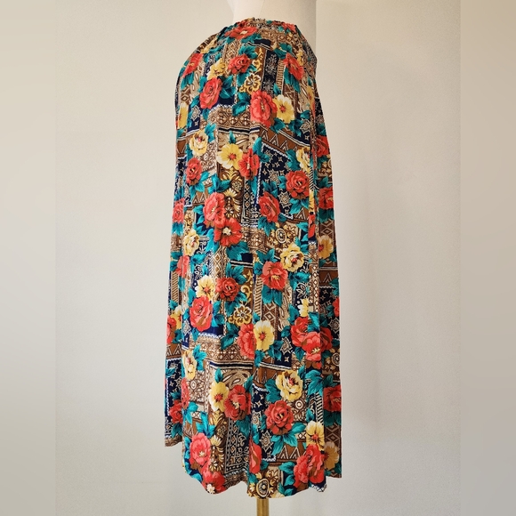 Vintage Kim Rogers Colorful Flowery Teachers Skirt - Picture 4 of 8